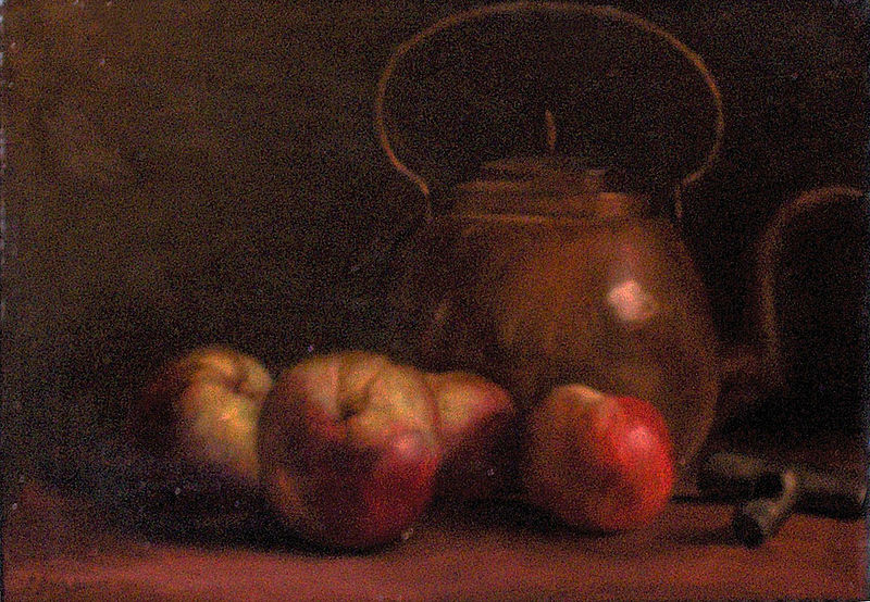 Still life with apples